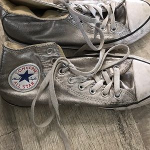 Silver metallic Converse